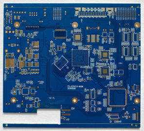 Prototypage rapide à fort débit de tour de carte PCB de soudure de masque de contrôle standard bleu d'impédance