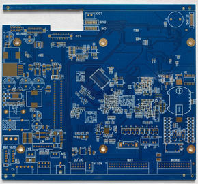 Prototypage rapide à fort débit de tour de carte PCB de soudure de masque de contrôle standard bleu d'impédance