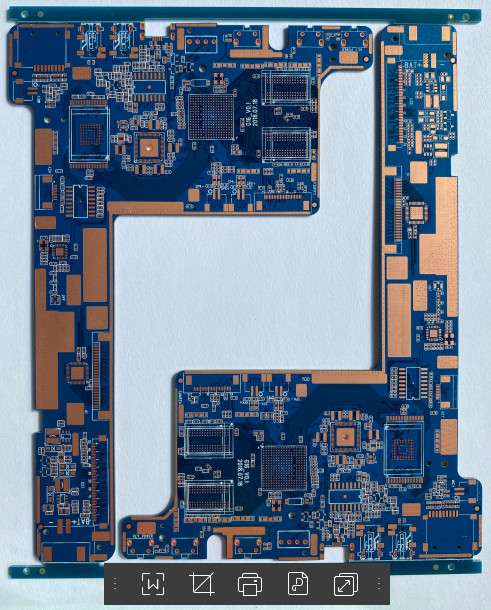 OEM masque bleu de soudure de carte PCB de communication de 12 couches 1 once Outlayer pour l'antenne de Wifi